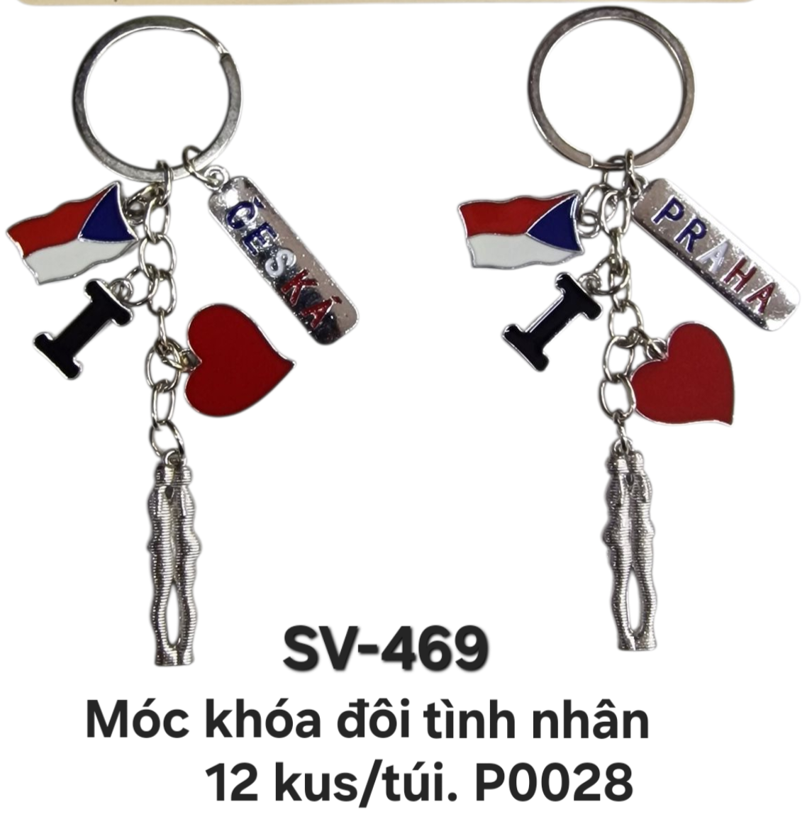 SV-469. Móc khóa chùm đôi tình nhân. 
