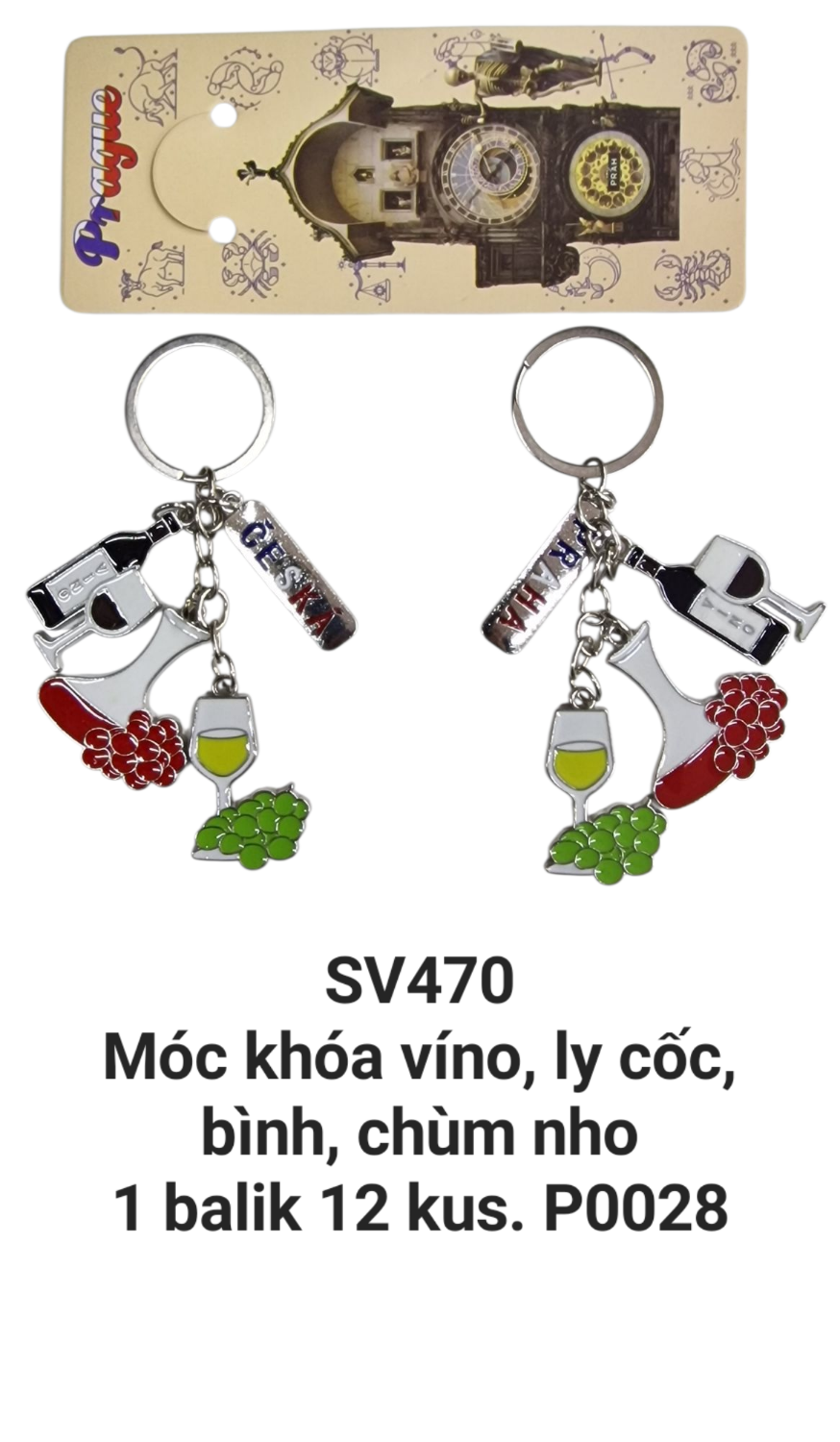 Móc khóa chùm rượu nho. SV470