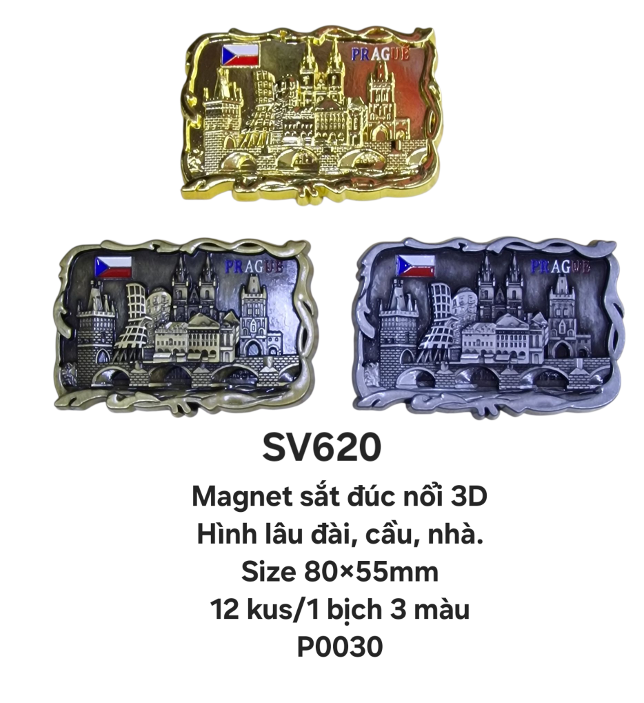 Magnet sắt đúc nổi 3D