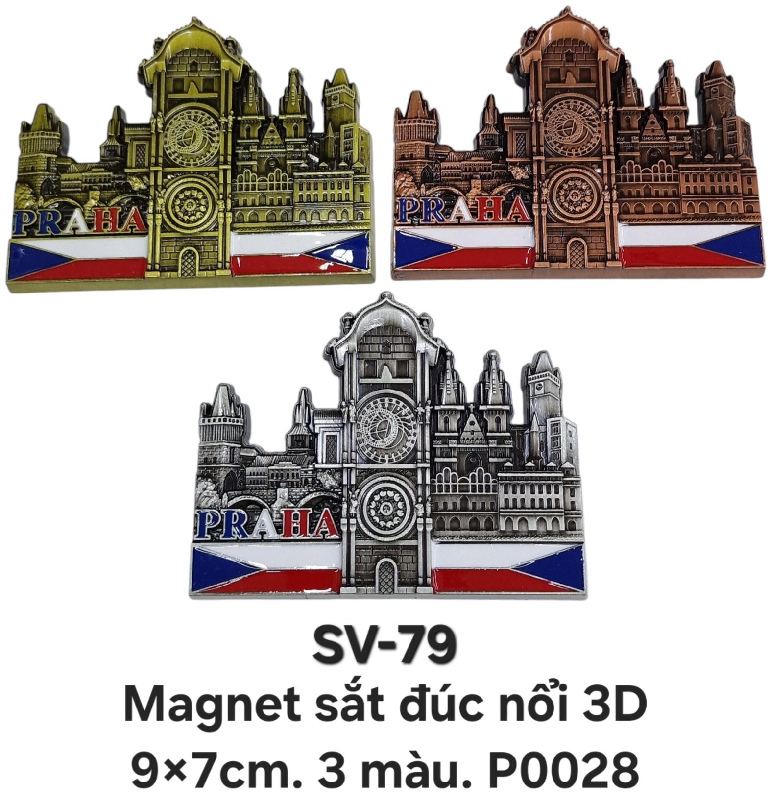 SV-79. Magnet kim loại đúc nổi 3D