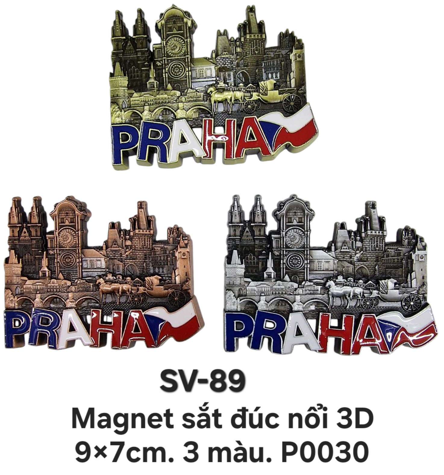 SV-89. Magnet kim loại đúc nổi 3D