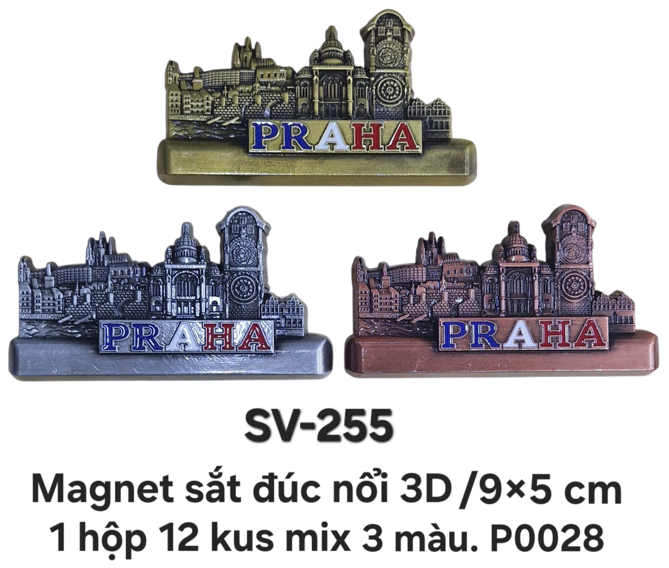 SV-255. Magnet kim loại đúc nổi 