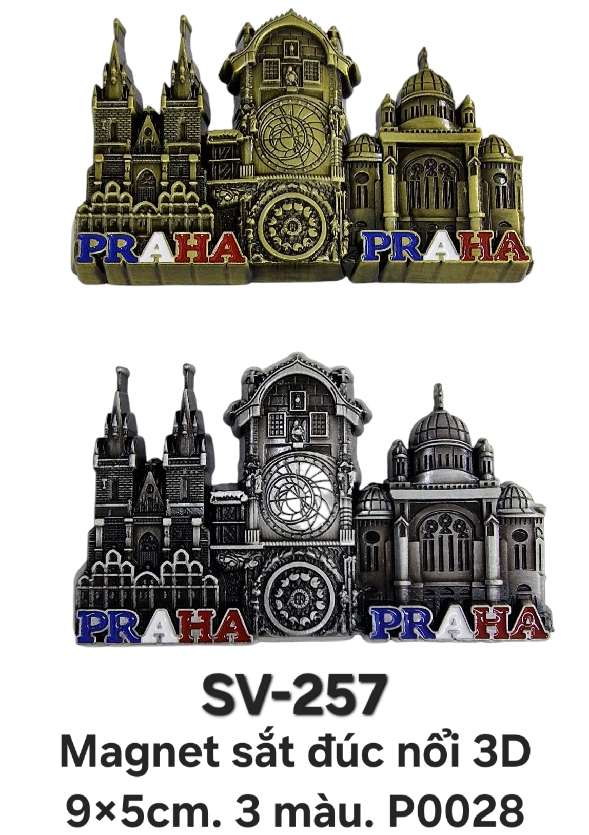 SV-257. Magnet kim loại đúc nổi 