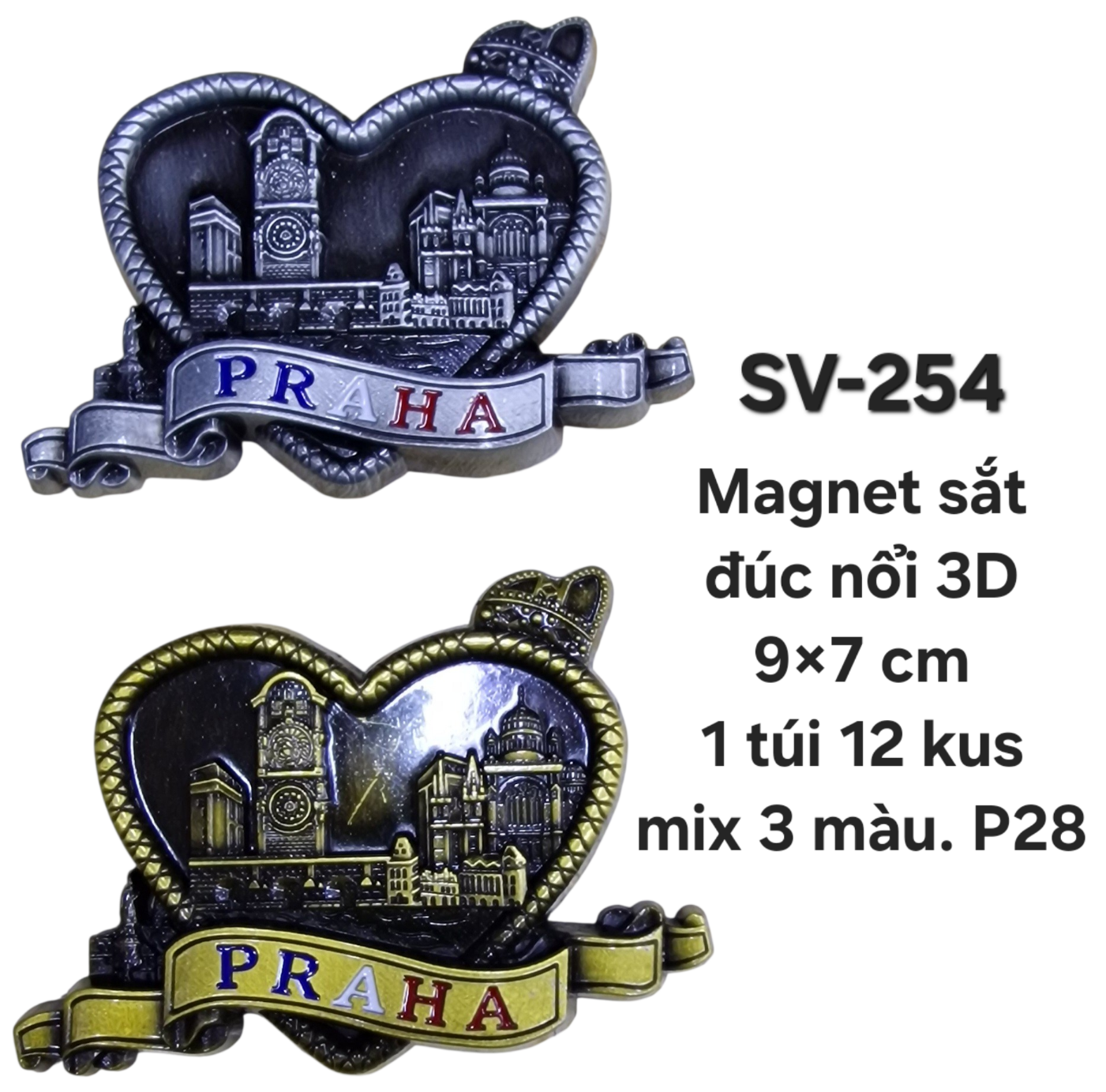 SV-254. Magnet kim loại đúc nổi 