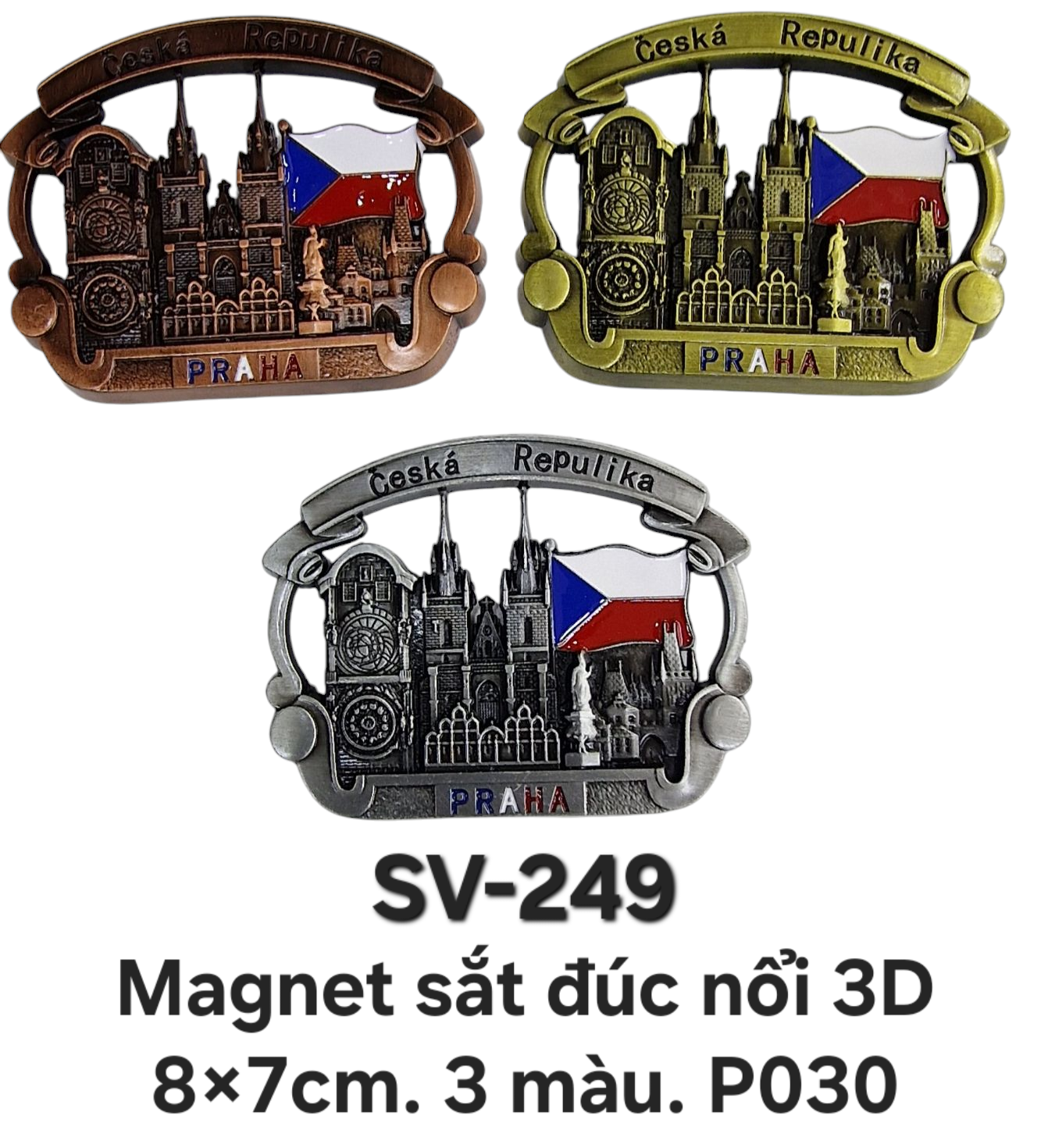 SV-249. Magnet kim loại đúc nổi 