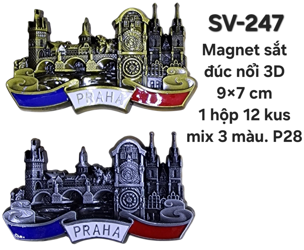 SV-247. Magnet kim loại đúc nổi 
