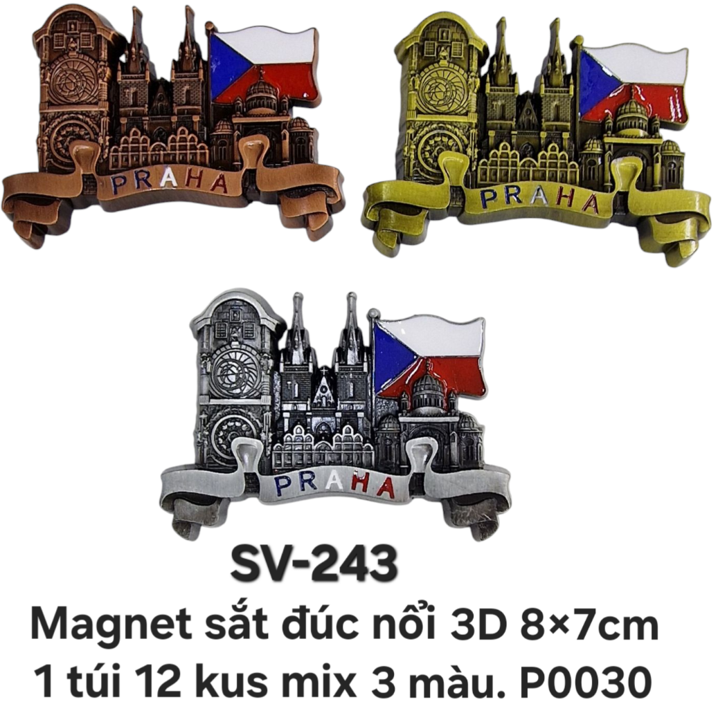 SV-243. Magnet kim loại đúc nổi 