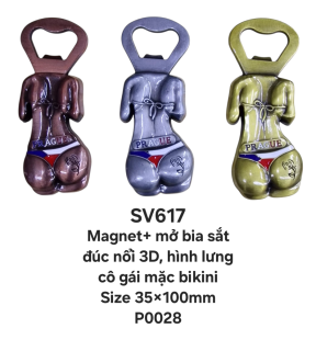Magnet sắt đúc nổi 3D hình lưng cô gái 