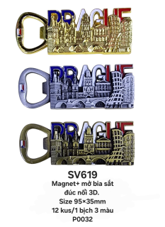 Magnet + mở bia dài hình lâu đài