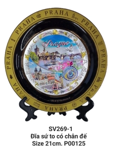 Đĩa sứ to có chân đế 21cm. SV269-1